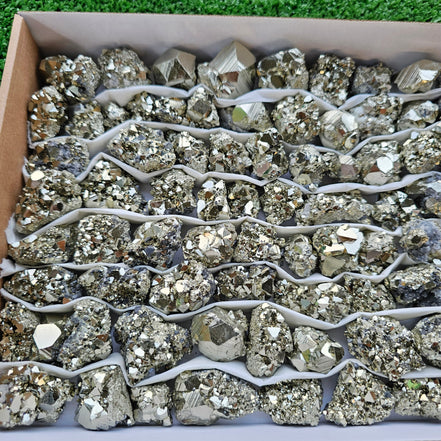 Box 84 pcs pyrite Octahedral