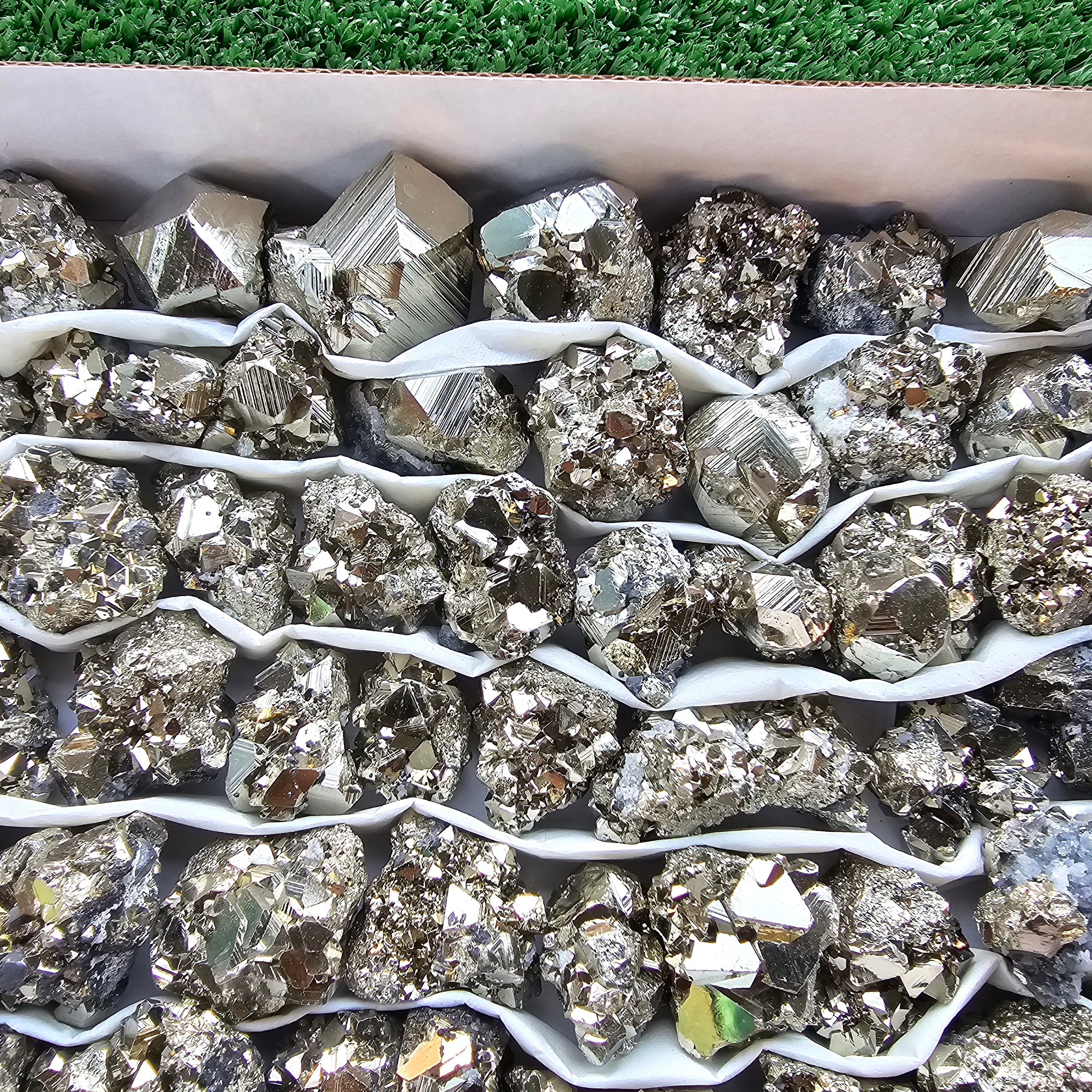Box 84 pcs pyrite Octahedral