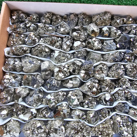 Box 97  pcs pyrite Octahedral