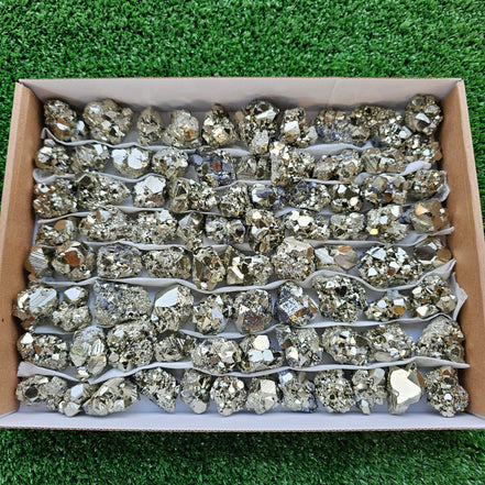 Box 80 pcs pyrite Octahedral