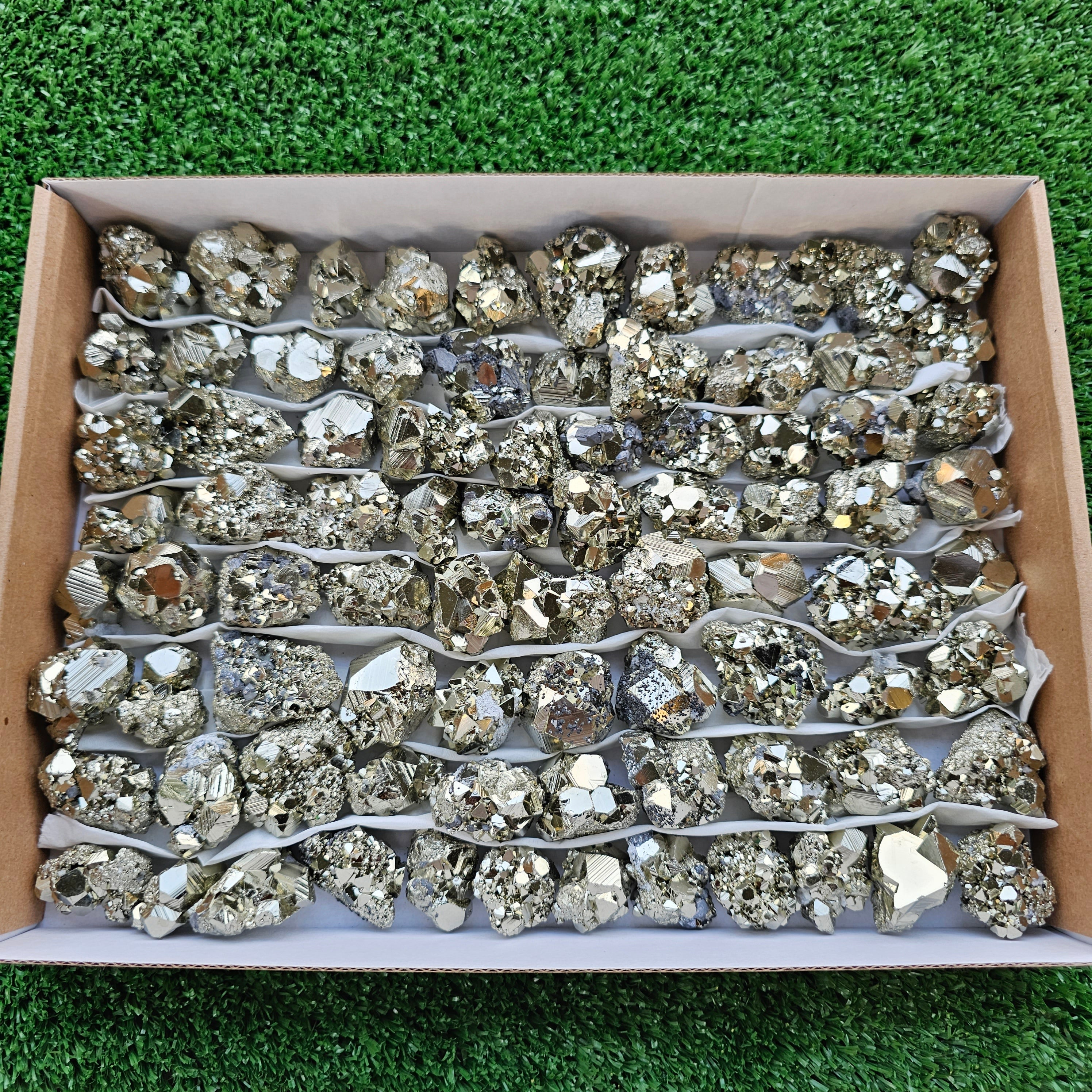 Box 80 pcs pyrite Octahedral