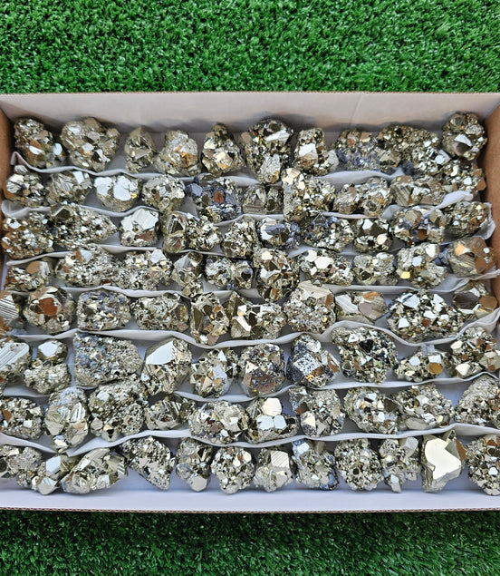 Box 80 pcs pyrite Octahedral