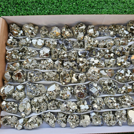 Box 80 pcs pyrite Octahedral