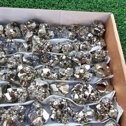 Box 80 pcs pyrite Octahedral