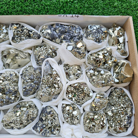 Box 24 pcs pyrite Octahedral