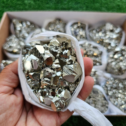 Box 19 pcs pyrite Octahedral