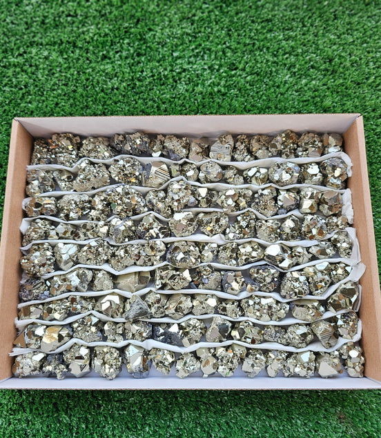 Box 111 pcs pyrite Octahedral