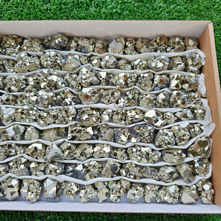 Box 111 pcs pyrite Octahedral