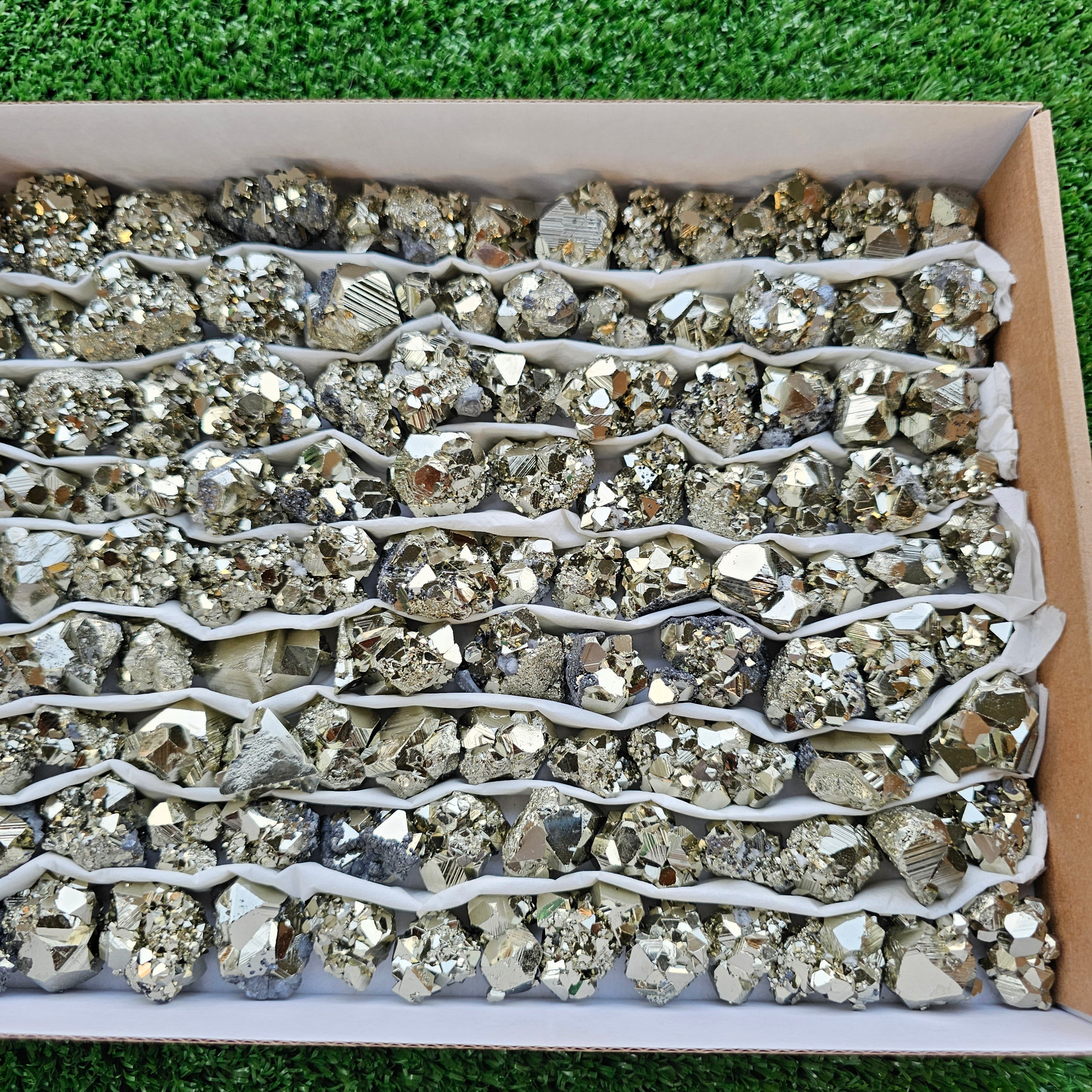 Box 111 pcs pyrite Octahedral