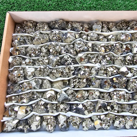 Box 111 pcs pyrite Octahedral