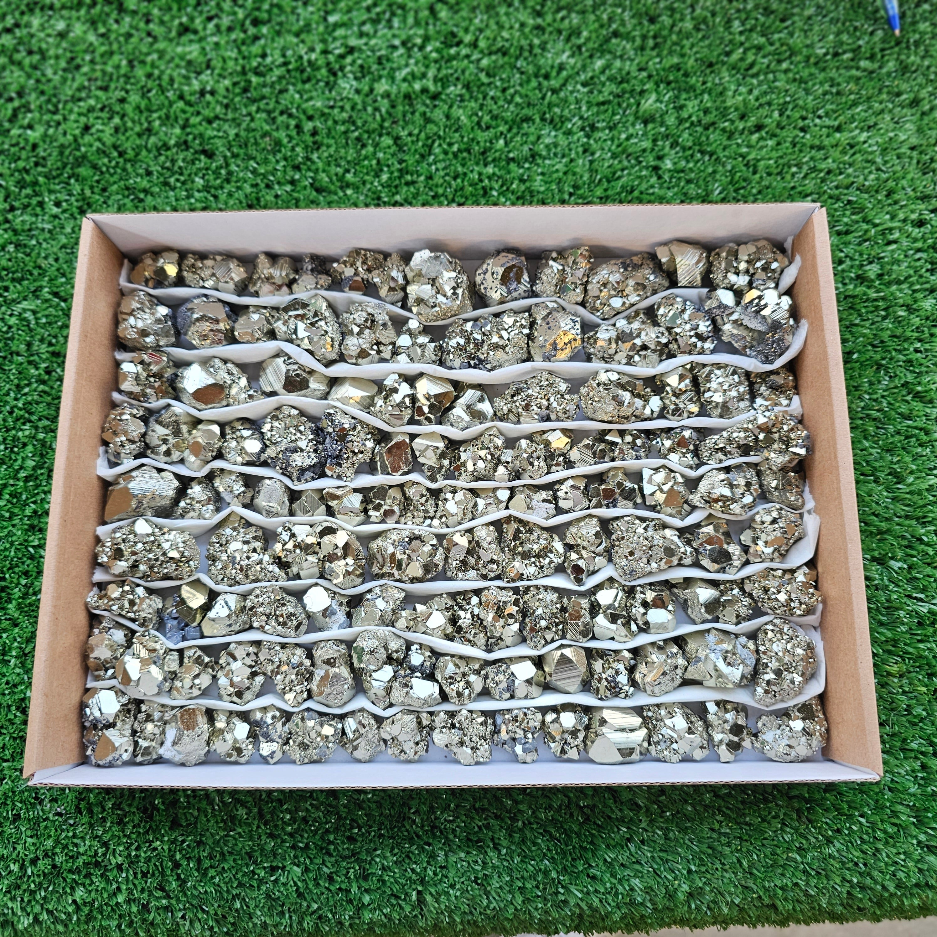 Box 122 pcs pyrite Octahedral