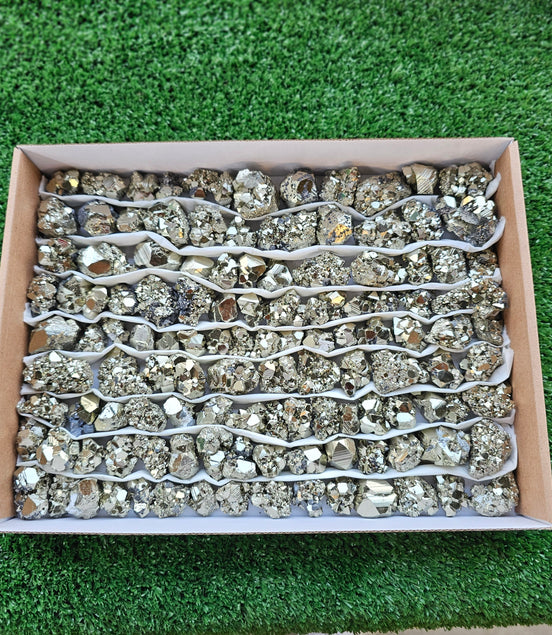 Box 122 pcs pyrite Octahedral