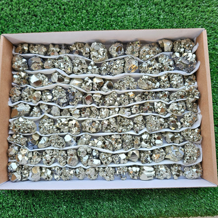 Box 122 pcs pyrite Octahedral