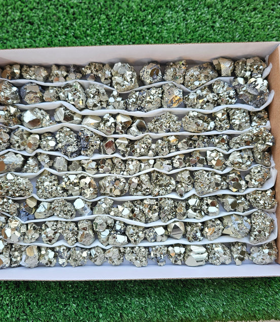 Box 122 pcs pyrite Octahedral