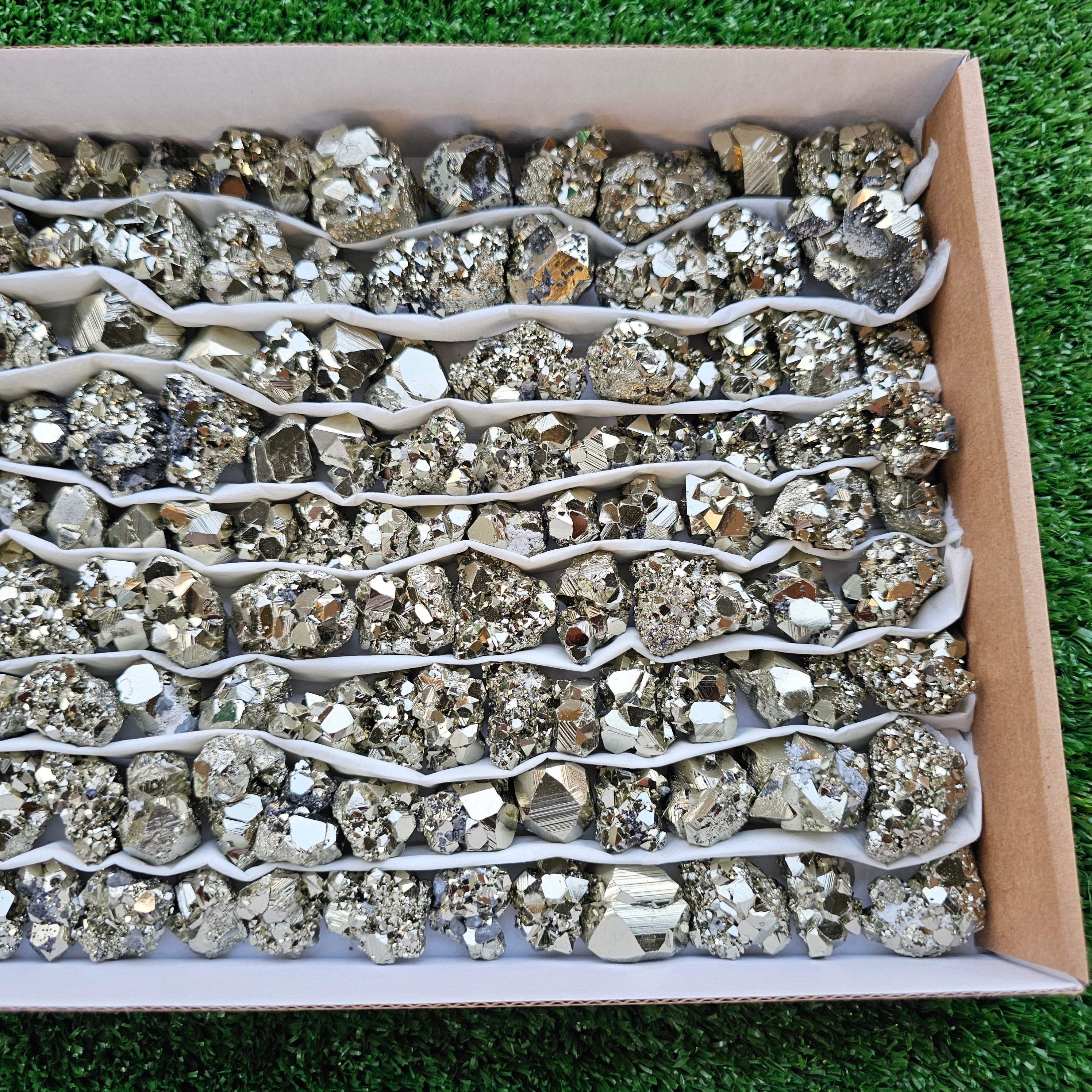 Box 122 pcs pyrite Octahedral