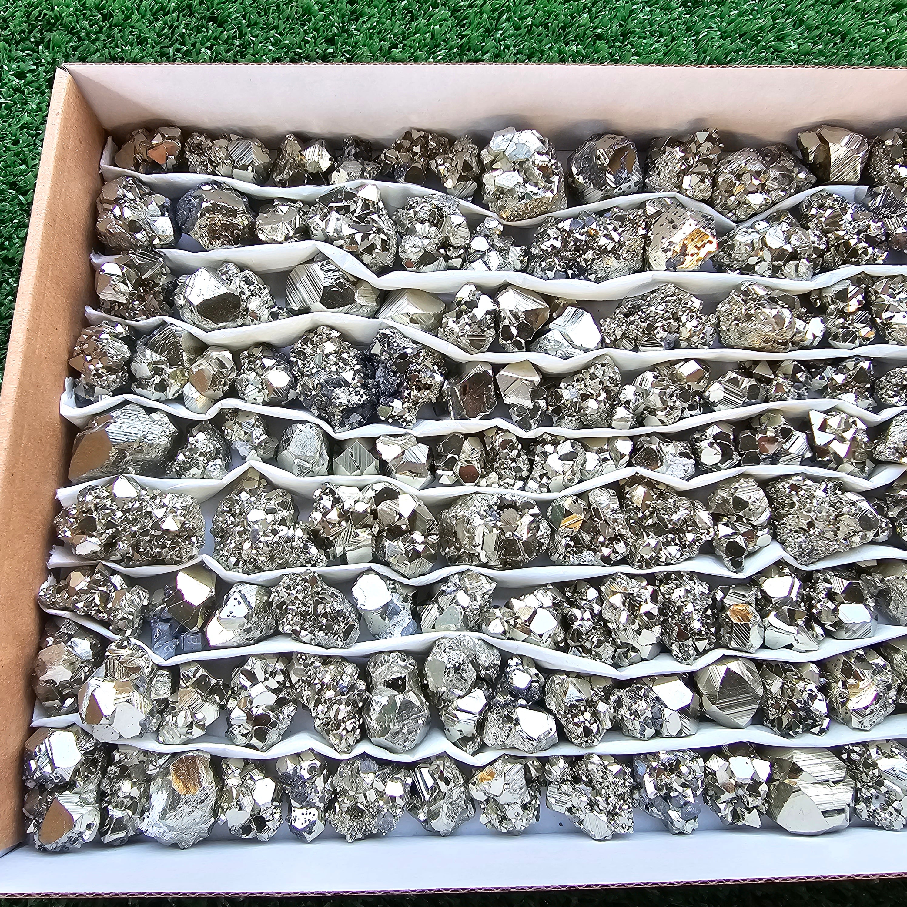 Box 122 pcs pyrite Octahedral