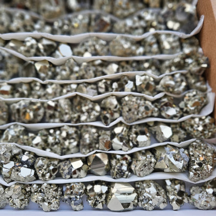 Box 122 pcs pyrite Octahedral