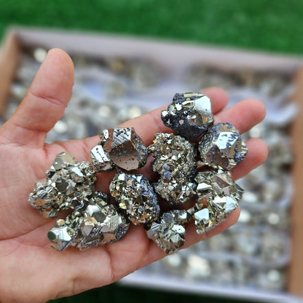 Box 122 pcs pyrite Octahedral