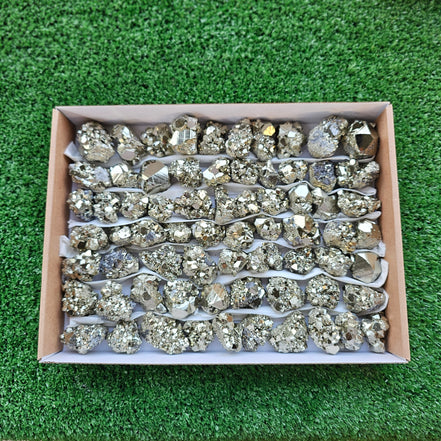 Box 68 pcs pyrite Octahedral