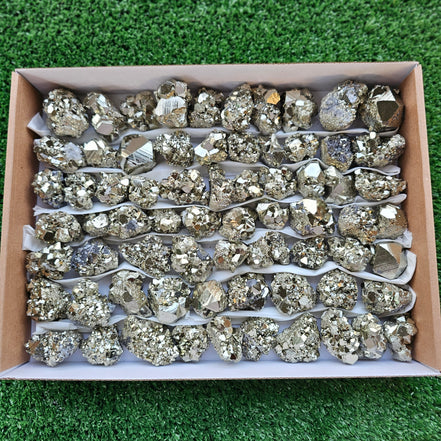 Box 68 pcs pyrite Octahedral