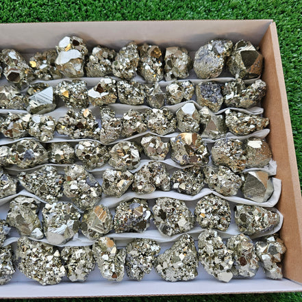Box 68 pcs pyrite Octahedral