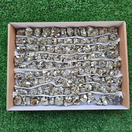 Box 107 pcs pyrite Octahedral