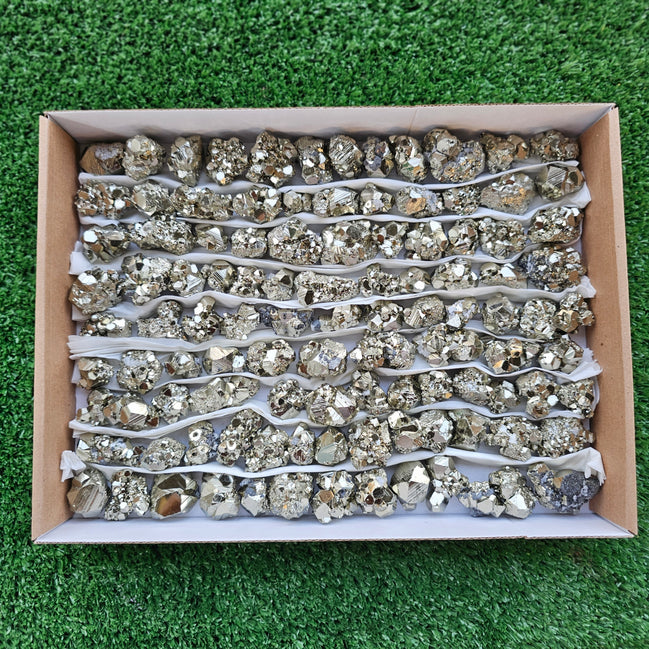 Box 107 pcs pyrite Octahedral