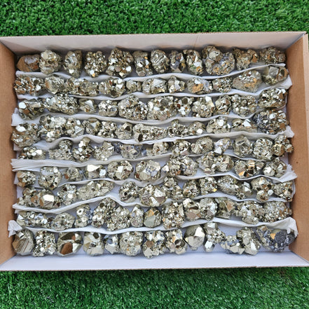 Box 107 pcs pyrite Octahedral