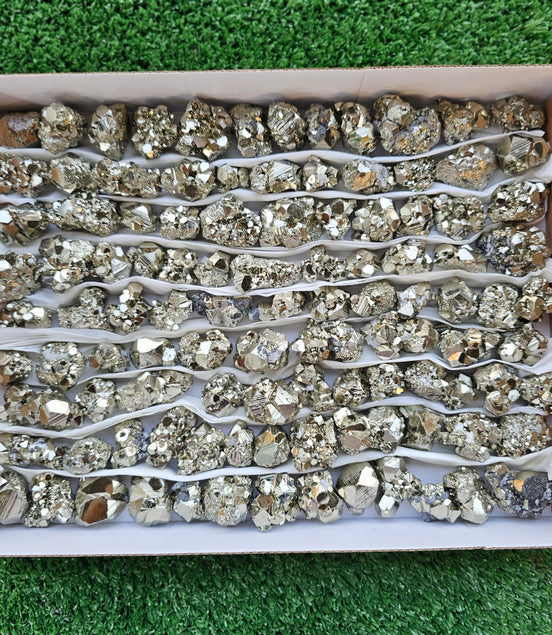Box 107 pcs pyrite Octahedral