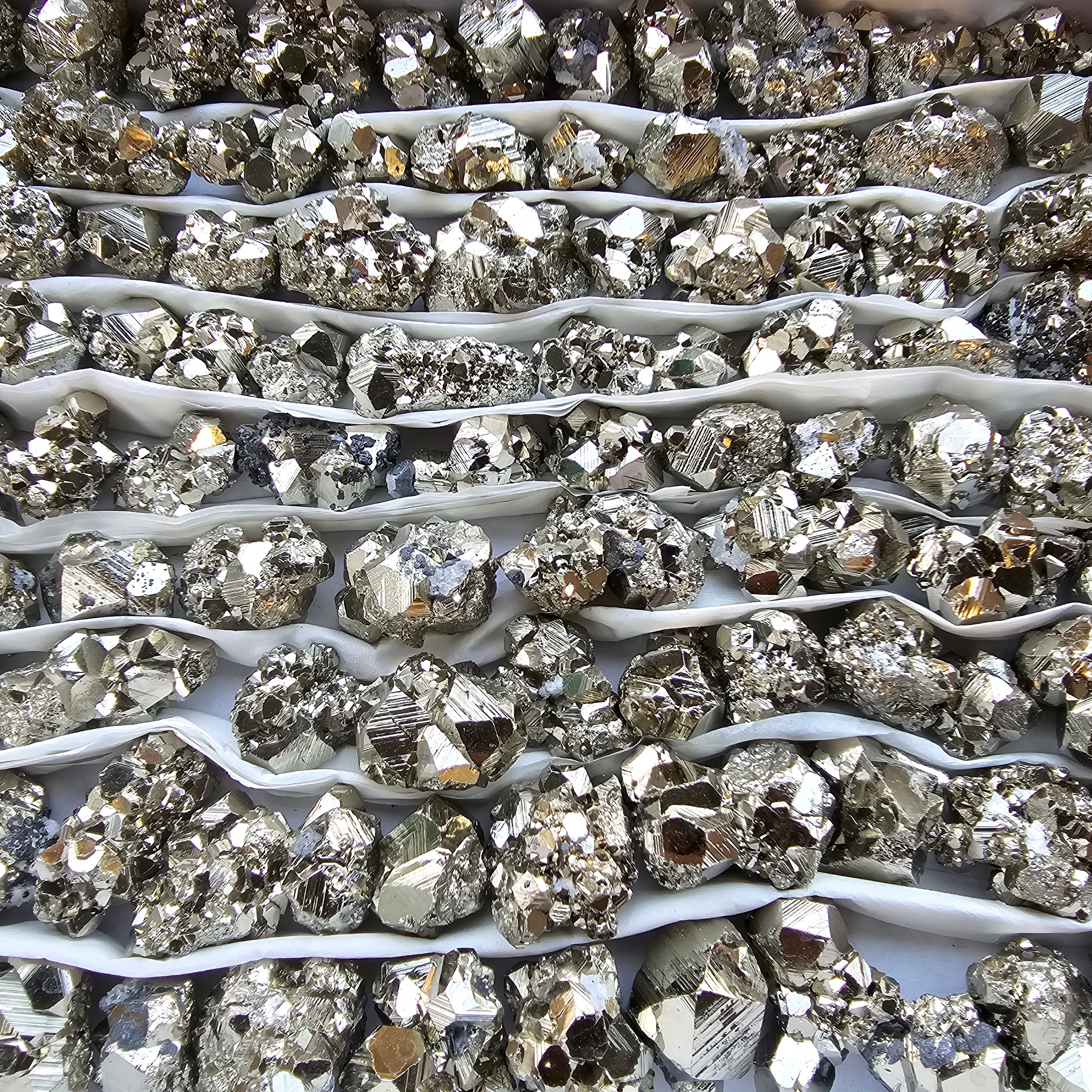 Box 107 pcs pyrite Octahedral