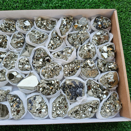 Box 43 pcs pyrite Octahedral