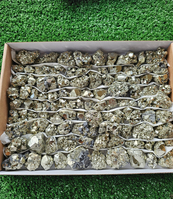 Box 104 pcs big pyrite Octahedral
