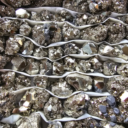 Box 104 pcs big pyrite Octahedral