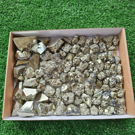 Box 96 pcs big pyrite Octahedral