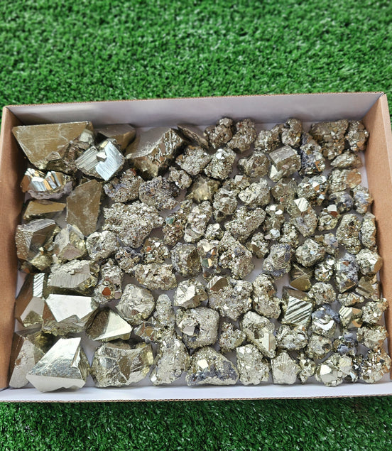 Box 96 pcs big pyrite Octahedral