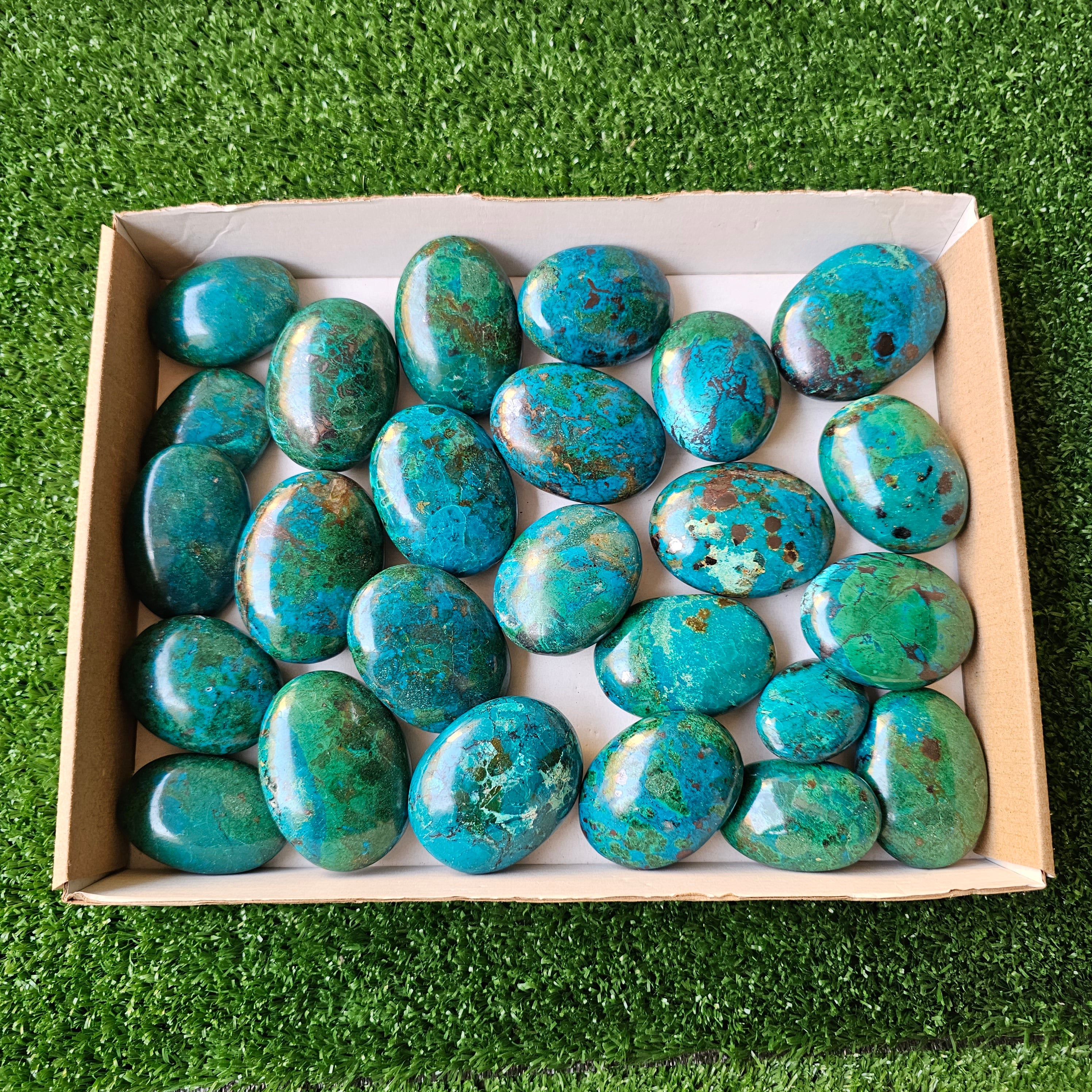 Lot 25 pcs chrysocolla palms