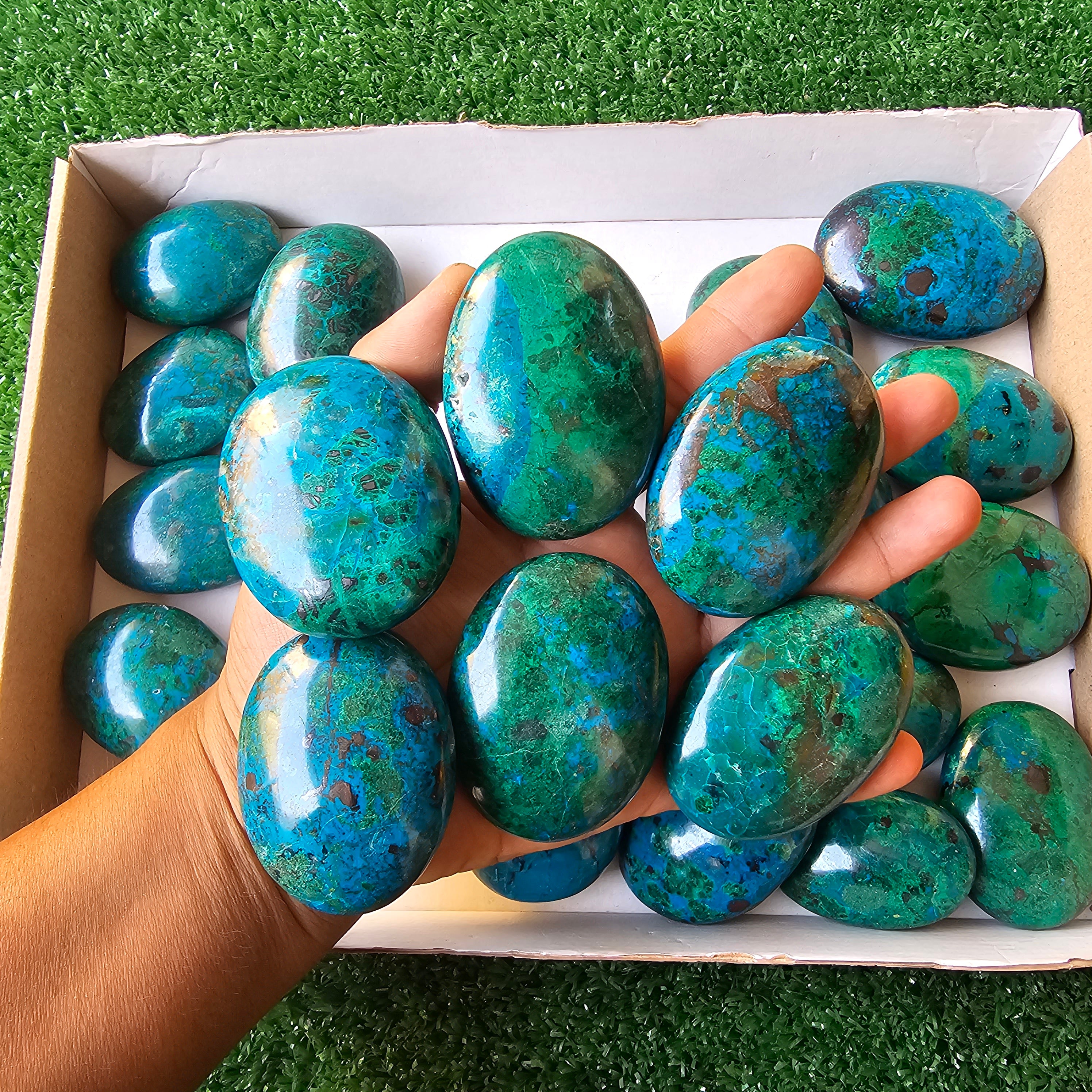 Lot 25 pcs chrysocolla palms