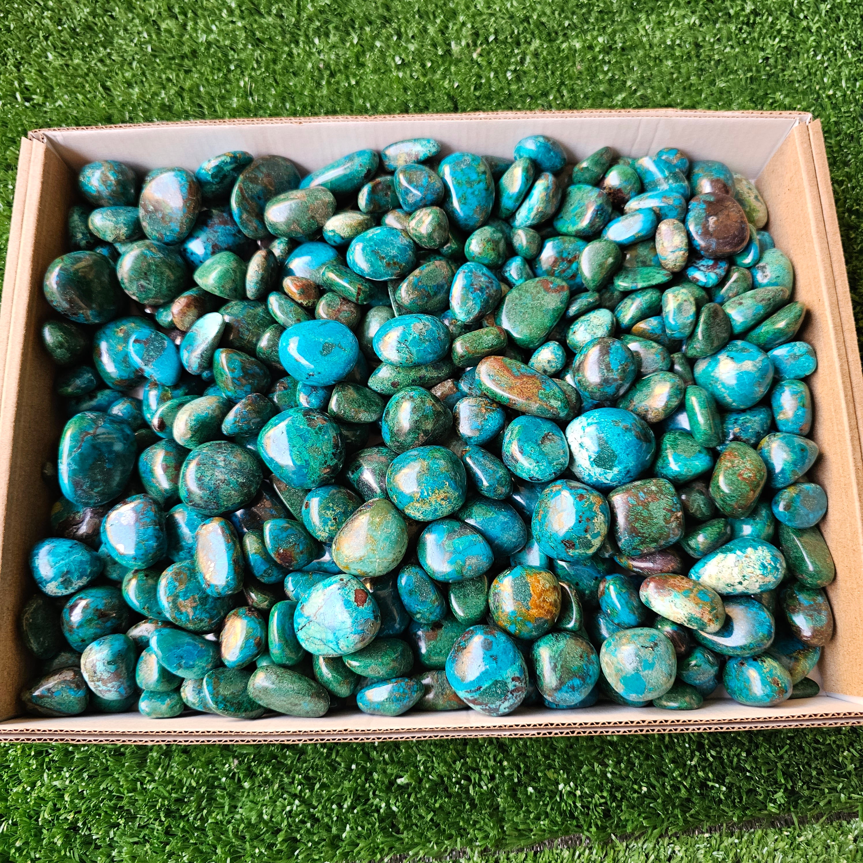 Lot 2 kg chrysocolla tumbled