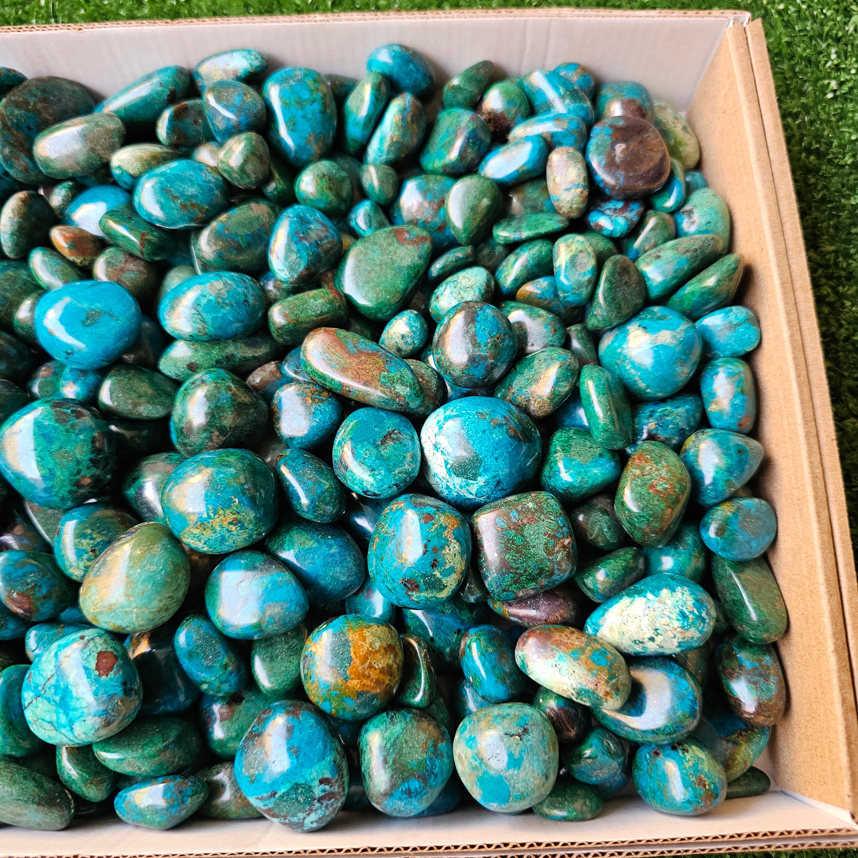 Lot 2 kg chrysocolla tumbled