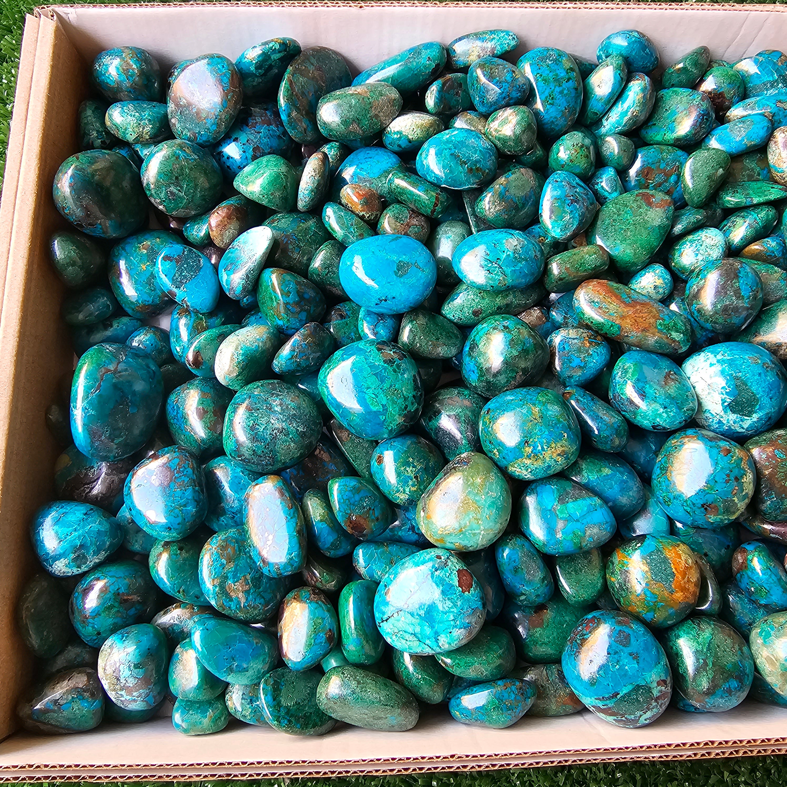 Lot 2 kg chrysocolla tumbled