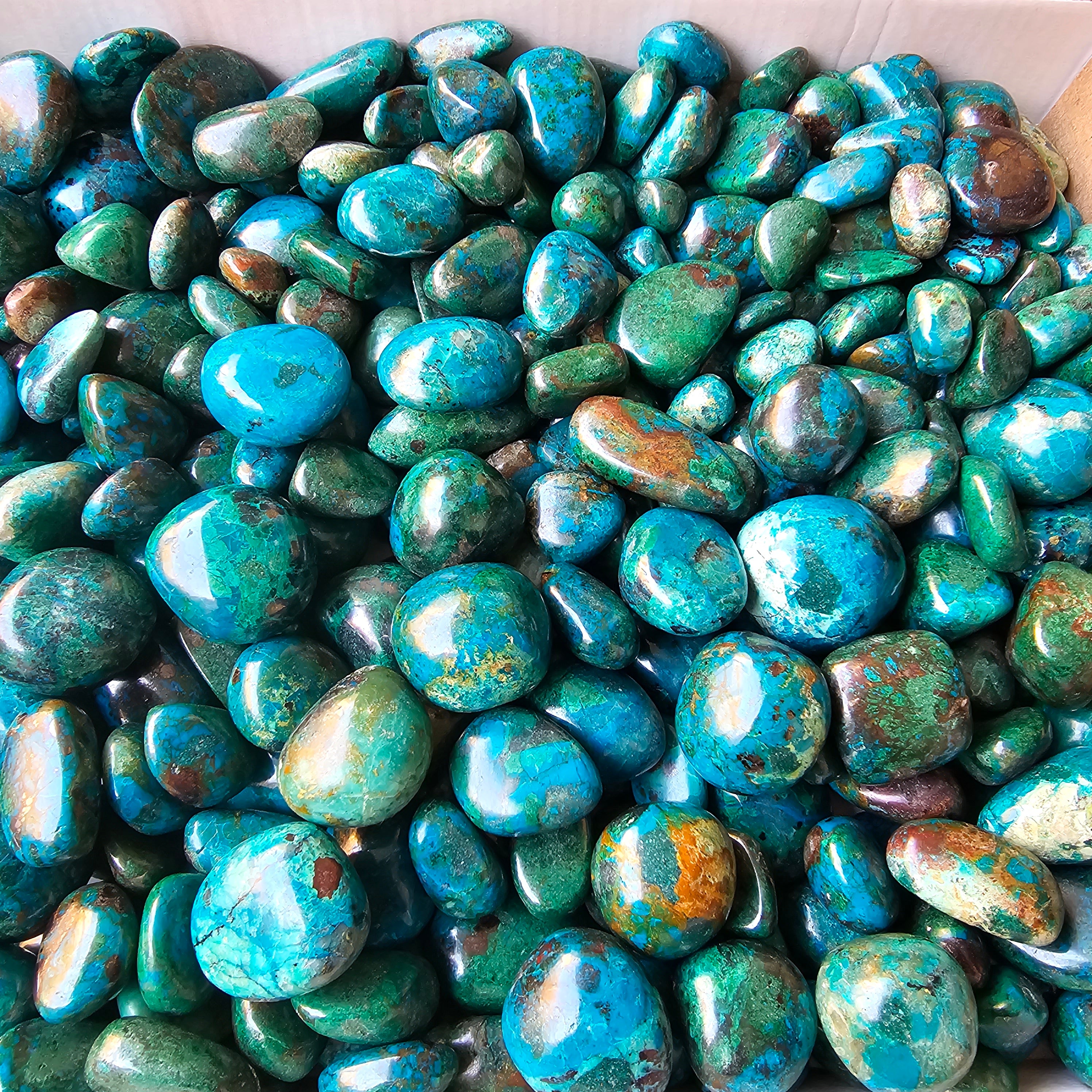 Lot 2 kg chrysocolla tumbled