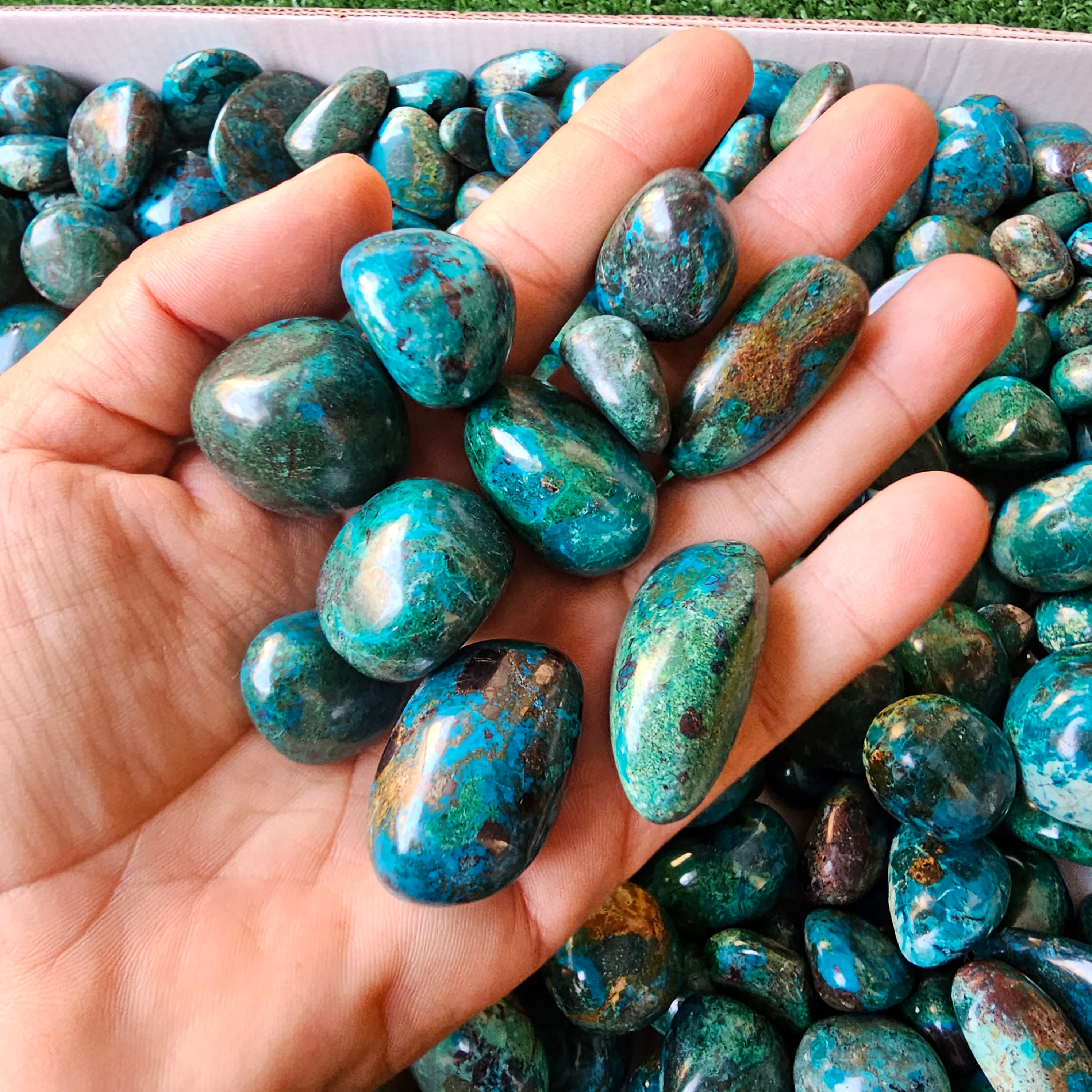 Lot 2 kg chrysocolla tumbled