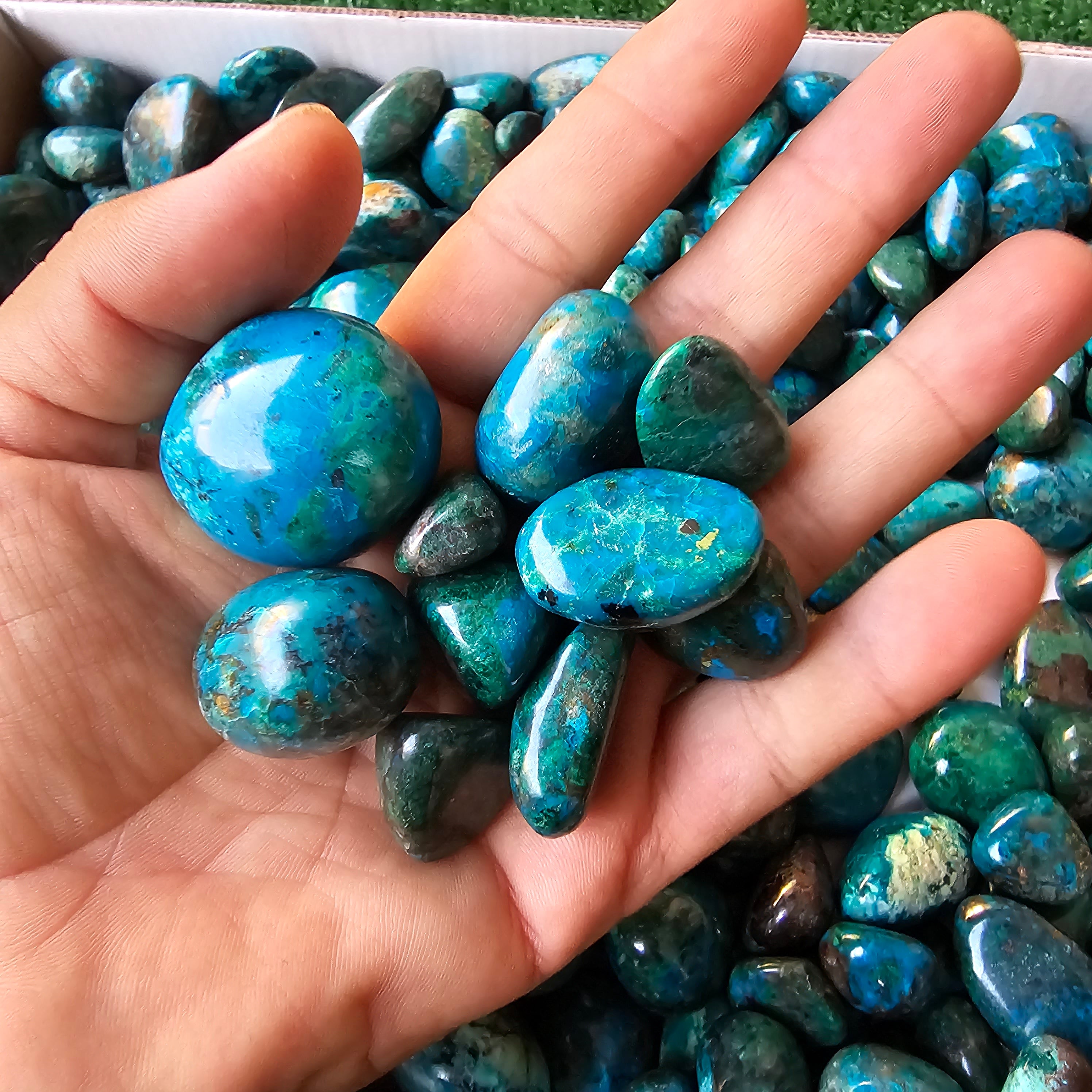 Lot 2 kg chrysocolla tumbled