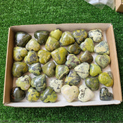 36 pc green serpentine hearts