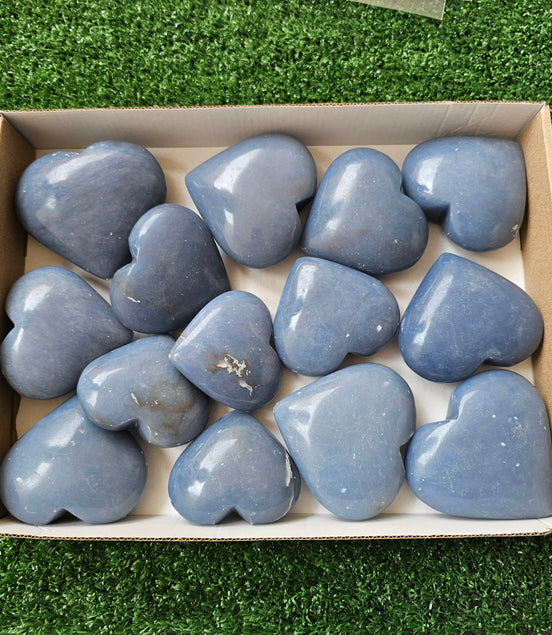 14 pc angelite hearts