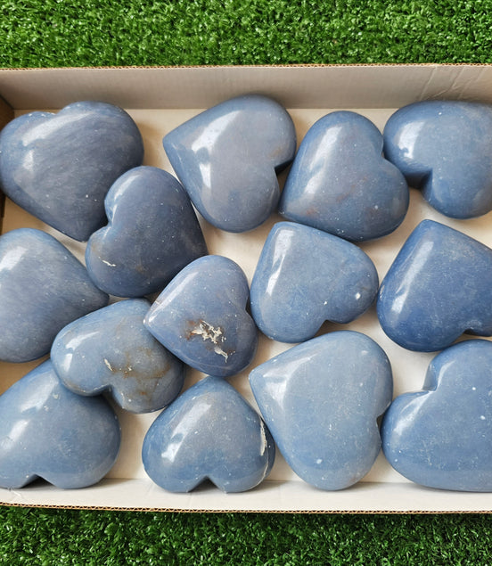 14 pc angelite hearts