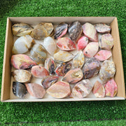 31 pc blue opal & strawberry pink opal flames