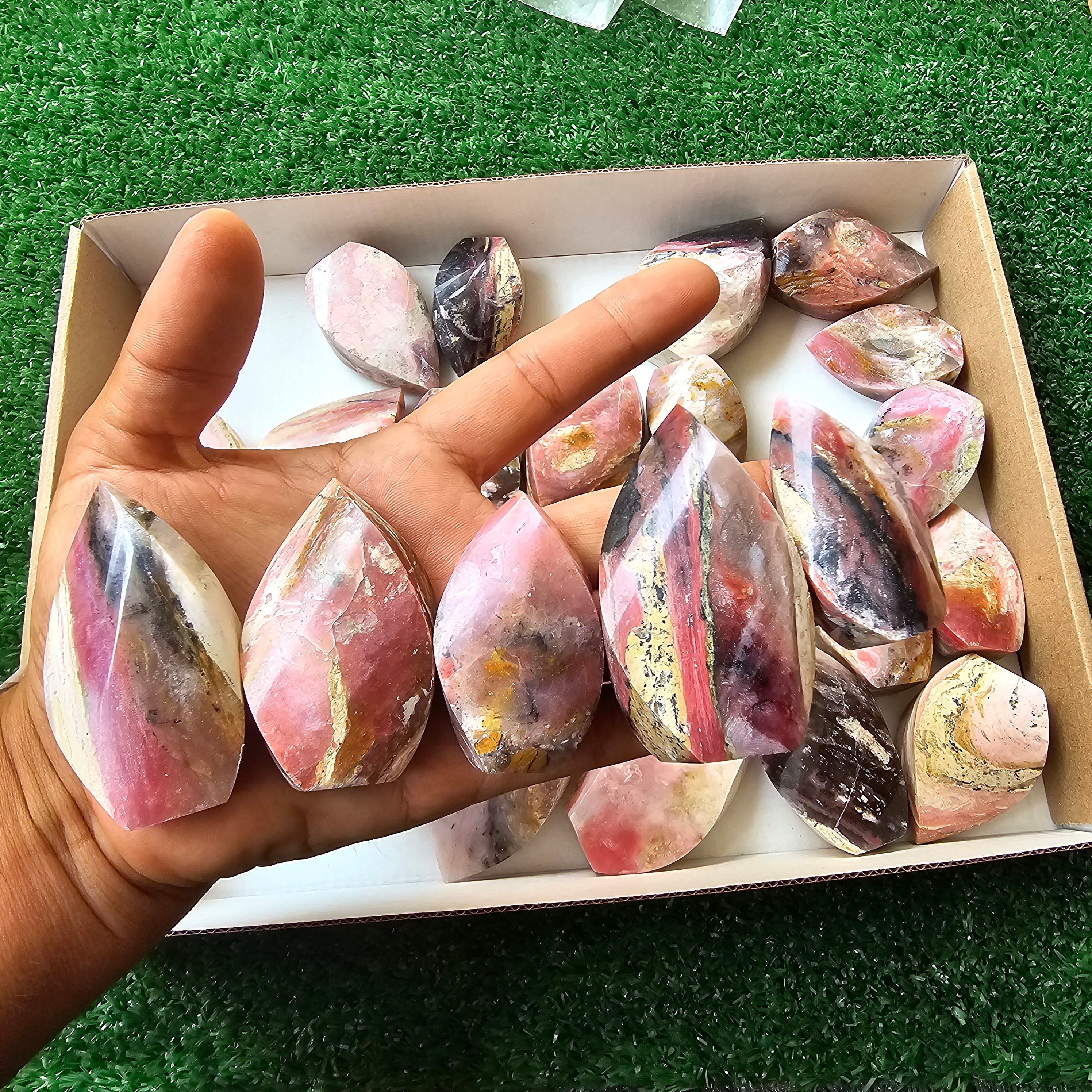 30 pc strawberry pink opal flames