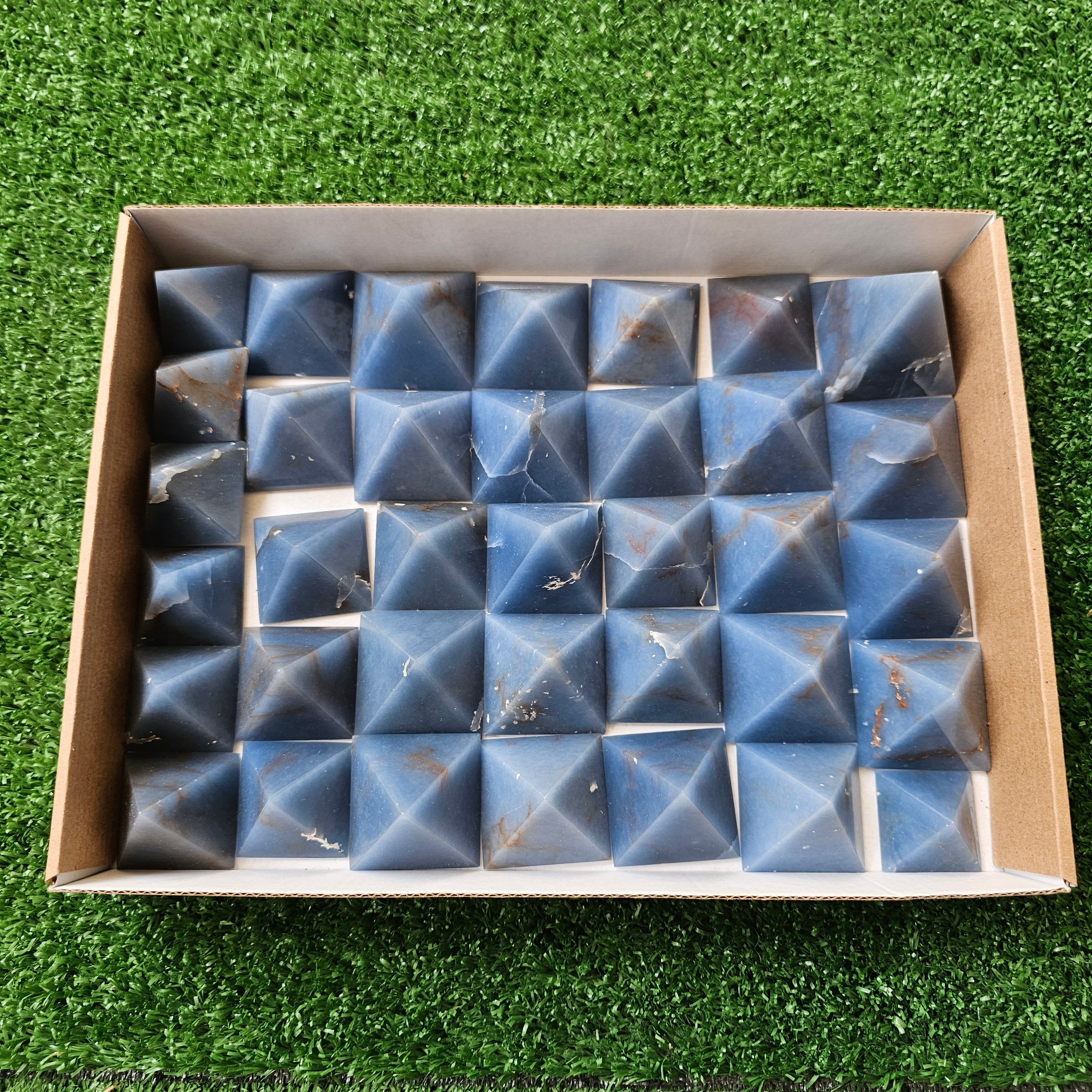 36 pc blue angelite pyramids