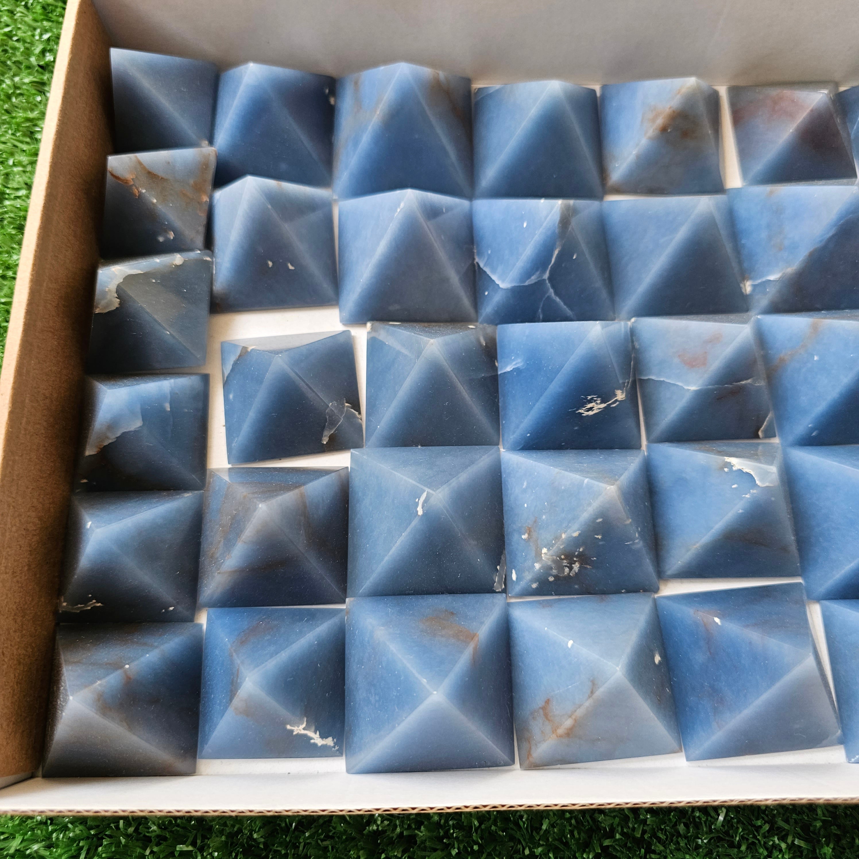 36 pc blue angelite pyramids
